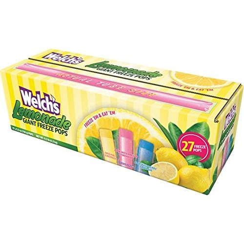 Welchs Lemonade Giant Freezer Pops Pack Of 27 5.5Oz Pops