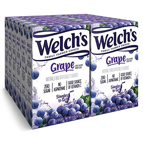 Welchs Singles To Go Water Drink Mix - Powder Sticks, 12 Boxes ...