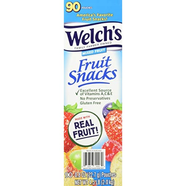 Welchs Welchs Mixed Fruit Snacks 90 Ct 4 5 Lb