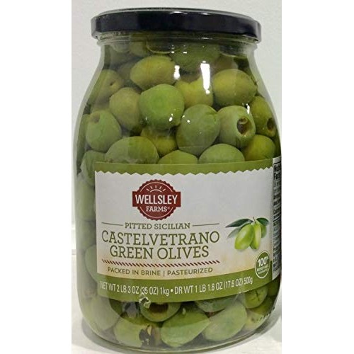 Castelvetrano Pitted Sicilian Green Olives, 35.3 Oz.