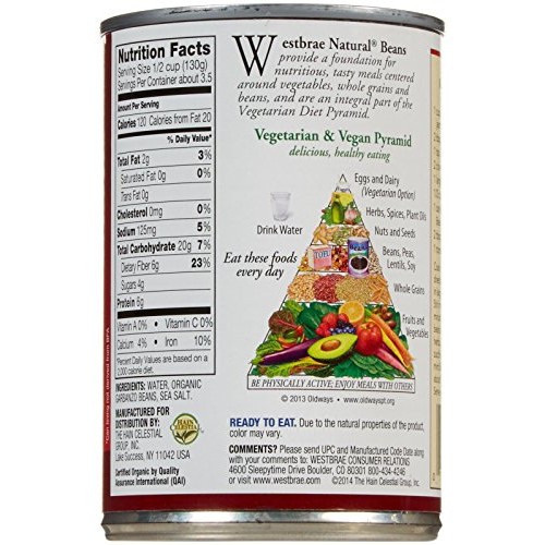 Westbrae Natural Organic Garbanzo Beans, 15 Ounce Pack Of 12