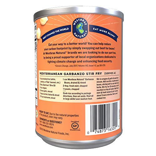 Westbrae Natural Organic Garbanzo Beans, 15 Ounce Pack Of 12