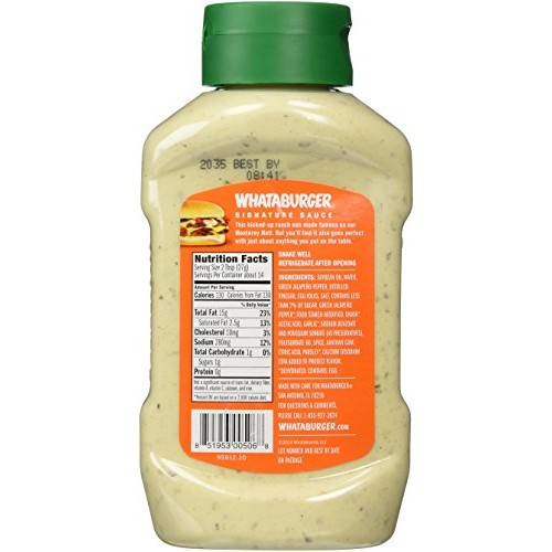 Jalapeno Spicy Ranch, Whataburger, 14.5 Oz., Pack Of 2