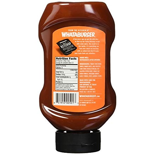 Whataburger Condiments Pack Of 1 Spicy Ketchup 20Oz