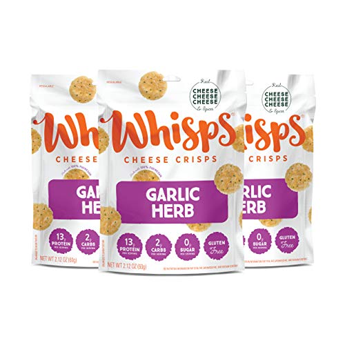 Whisps Garlic Herb Parmesan Cheese Crisps | Back To School Snack