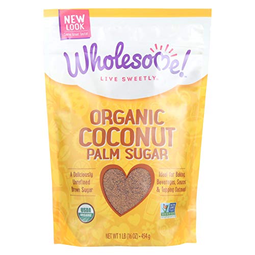 Wholesome Sweeteners Organic Coconut Palm Sugar, 16 Ounce -- 6 P