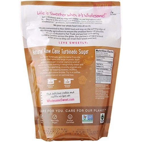 Wholesome Sweeteners Raw Fair Trade Certified Sugar Cane, 24 oz