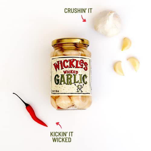 Wickles Pickles Wicked Garlic 3 Pack - Spicy Pickled Garlic Cl...