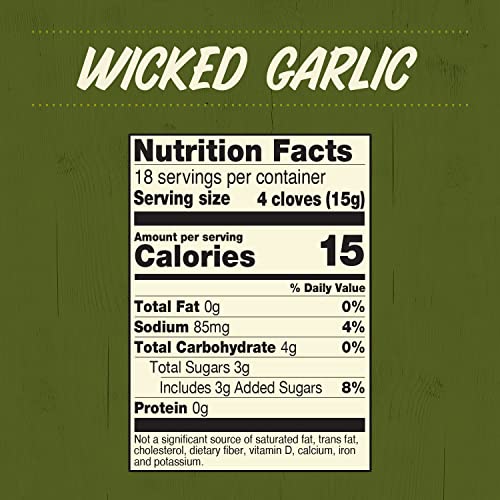 Wickles Pickles Wicked Garlic 3 Pack - Spicy Pickled Garlic Cl...