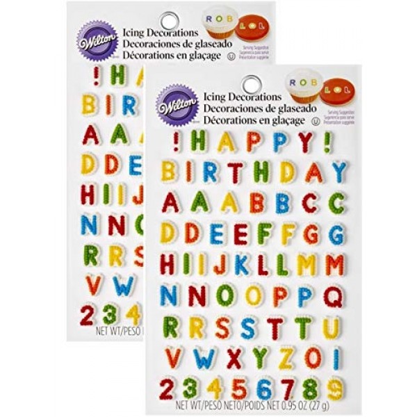 Wilton Letters & Numbers Edible Icing Decorations – Lynn's Cake