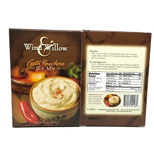 Wind &Amp; Willow Dip Mix 4 Flavor Variety Bundle: Cheesy Bacon, Roa