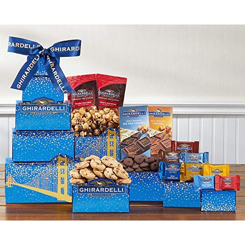 Chocolate Gift- Deluxe Ghirardelli Chocolate Gift Tower Shipped