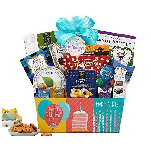 Happy Birthday Gift Basket Filled With Ghirardelli Godiva Kettle