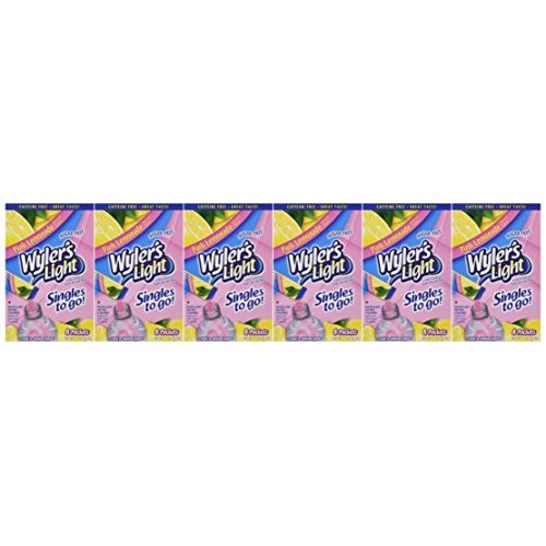 Wylers Light To Go Drink Mix, Pink Lemonade, Pack Of 6