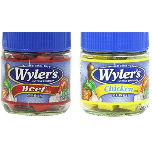 Wylers Bouillon Cubes Combo Pack - One Beef Flavor 3.25 Oz. &Amp; O