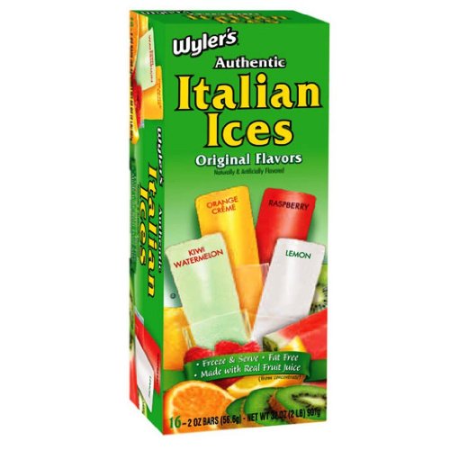 Wylers Authentic Italian Ices Original Flavor Freezer Pops , 16