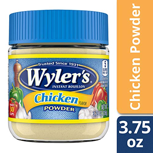 Wylers Chicken Instant Bouillon Powder 3.75 Oz Jars, Pack Of 8