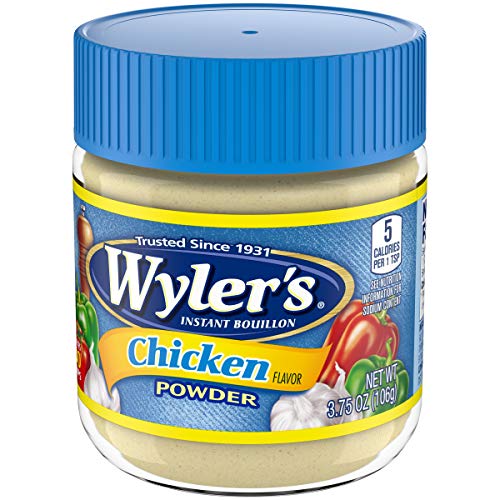 Wylers Chicken Instant Bouillon Powder 3.75 Oz Jars, Pack Of 8