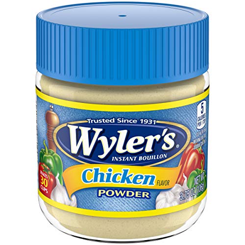 Wylers Chicken Instant Bouillon Powder 3.75 Oz Jars, Pack Of 8