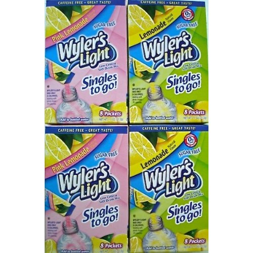 Wylers Light Lemonade And Pink Lemonade Singles To Go 4 Boxes