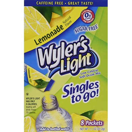 Wylers Light Lemonade Singles To Go 8 Packets Each Box Four B