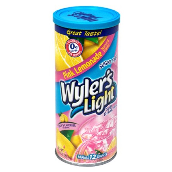 Wylers Light Soft Drink Mix Pink Lemonade 313 Ounce