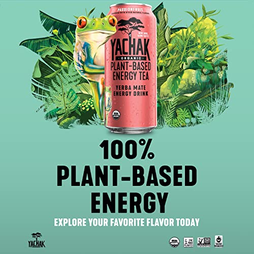 Yachak Yerba Mate Drink, Passionfruit, 16 Fl Oz Pack of 12