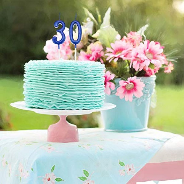Yaomiao 10 Pieces Birthday Numeral Candles Cake Numeral Candles