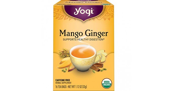 Yogi Tea Mango Ginger 6 Pack Supports Healthy Digestion
