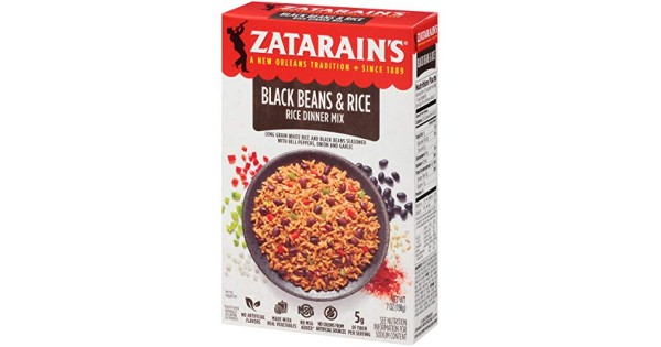 Zatarain's New Orleans Style Black Beans & Rice, 7-Ounce Boxes