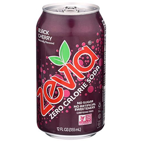 Zevia All Natural Soda, Black Cherry Zero, 12 Fl Oz Pack Of 6