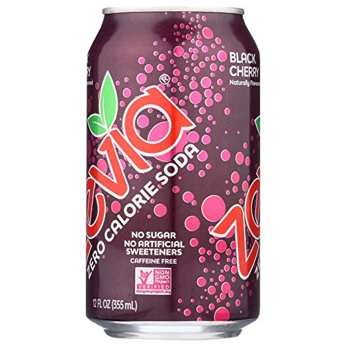 Zevia All Natural Soda, Black Cherry Zero, 12 Fl Oz Pack Of 6