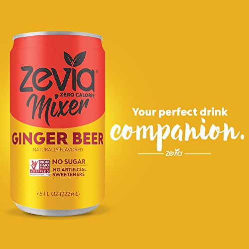 Zevia Ginger Beer, 7.5Oz Pack Of 12 Zero Calories Or Sugar, Na