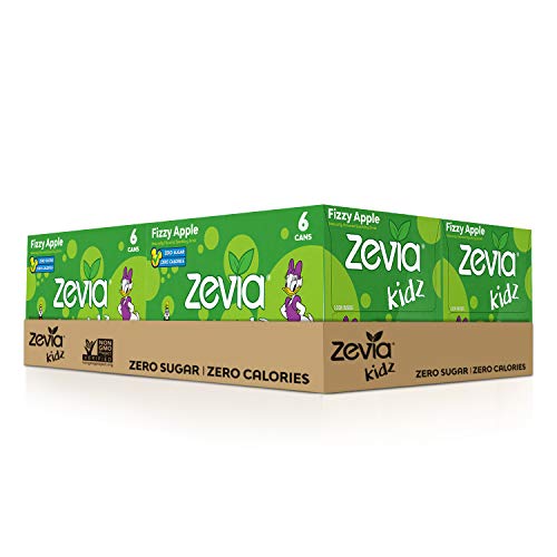 Zevia Kidz, Fizzy Apple, 7.5 Ounce Cans Pack Of 24