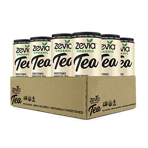 Zevia Organic Sugar Free Iced Tea, Caffeine Free Hibiscus Tea Pa