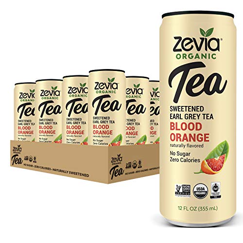 Zevia Organic Earl Grey Tea Blood Orange, 12 Count, Sugar-Free B