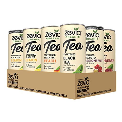 Zevia Organic Sugar Free Iced Tea, Sampler Pack, 12 Ounce Cans