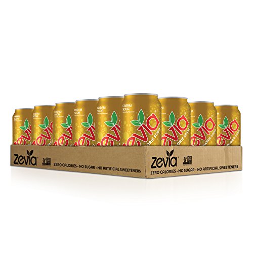 Zevia Zero Calorie Cream Soda, Naturally Sweetened, 12 Fl Oz Can