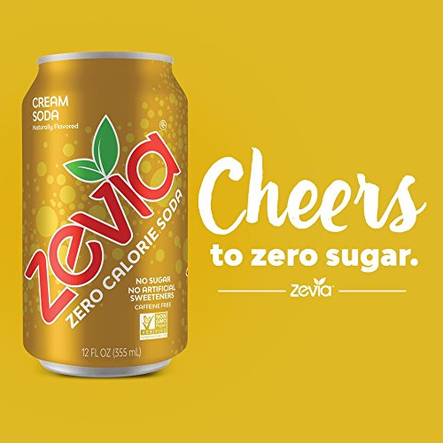 Zevia Zero Calorie Cream Soda, Naturally Sweetened, 12 Fl Oz Can