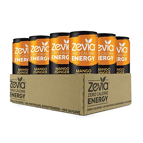 Zevia Zero-Calorie, Naturally Sweetened Energy Drink, Mango Ging