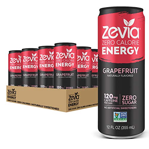 Zevia Zero-Calorie, Naturally Sweetened Energy Drink, Grapefruit