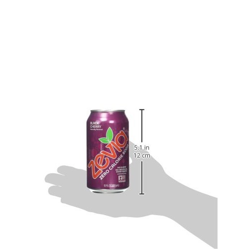 Zevia Zero Calorie Soda Can, Black Cherry, Naturally Sweetened S