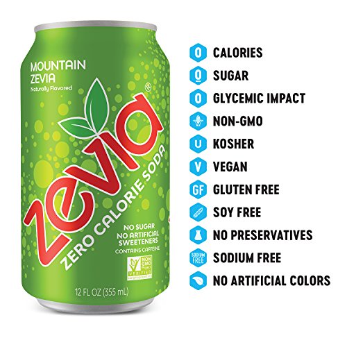 Zevia Zero Calorie Soda, Rainbow Variety Pack, Naturally Sweeten