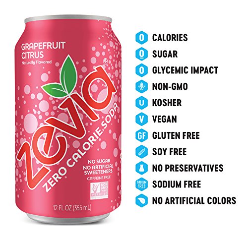 Zevia Zero Calorie Soda, Rainbow Variety Pack, Naturally Sweeten