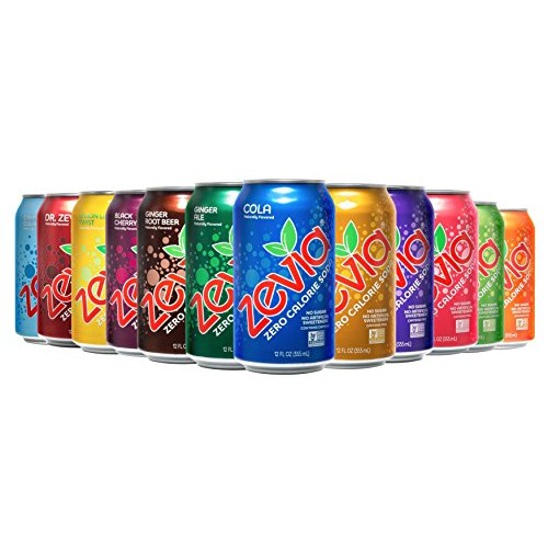 Zevia Zero Calorie Soda, Rainbow Variety Pack, Naturally Sweeten