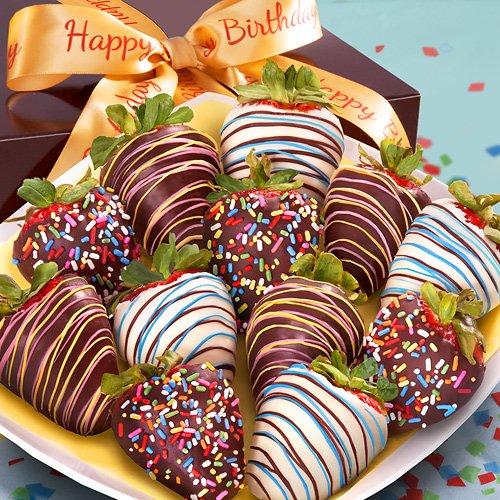 Birthday Chocolate Covered Strawberries