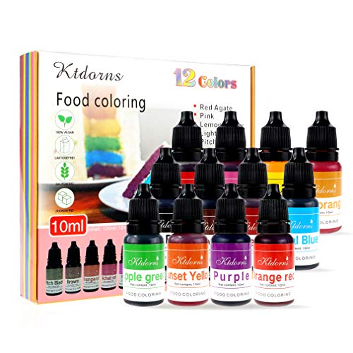 Ktdorns Soap Making Set - 10 Liquid Colors for Soap Coloring, Coal Black, Royal