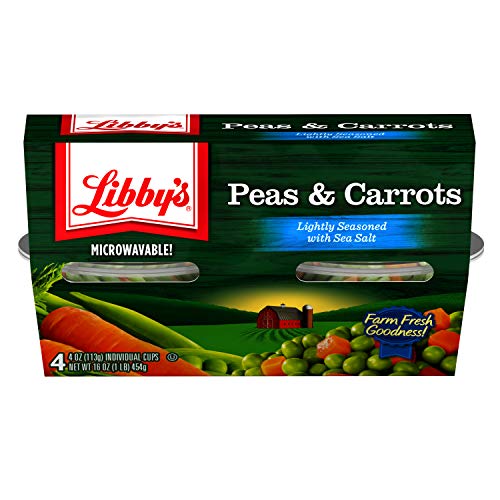 Libby's Sweet Peas, Microwavable - 4 pack, 4 oz cups