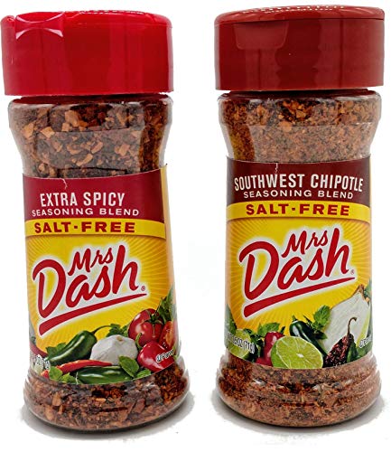 Mrs Dash Salt Free Seasoning Extra Spicy and Southwest Chipotle
