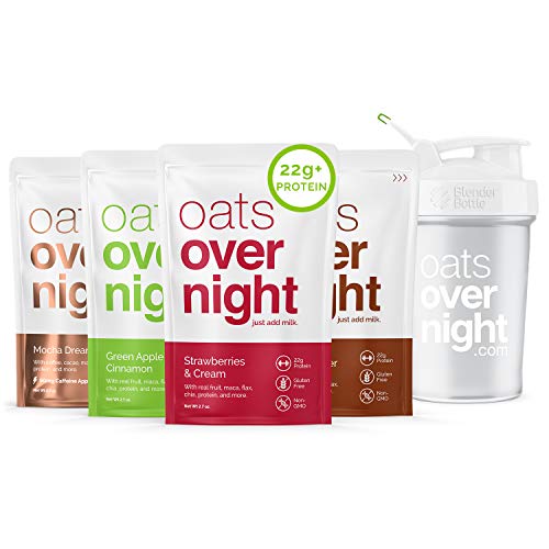 OATS OVERNIGHT BLENDER BOTTLE WHITE GREEN BPA FREE